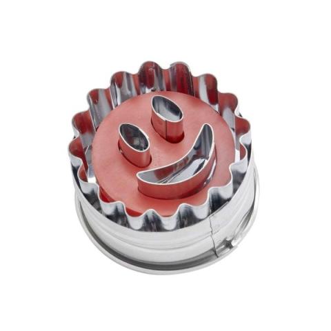 Emporte-pièce biscuit linzer motif smiley  Noël Dr. Oetker