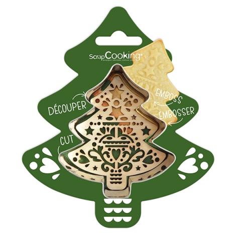 Emporte-pièce et embosseur Sapin Scrapcooking