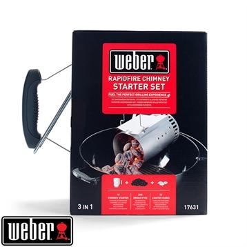 Ensemble d’allumage Rapidfire 3 en 1 ; cheminée d’allumage,2 kg de briquettes, 3 cubes all Weber Ensemble d’allumage Rapidfire 3 en 1 ; cheminée d’allumage,2 kg de briquettes, 3 cubes all Weber