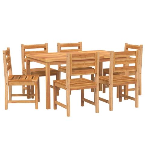 Ensemble à dîner salon de jardin meuble d'extérieur 7 pièces bois de teck solide 02_0014342 Ensemble à dîner salon de jardin meuble d'extérieur 7 pièces bois de teck solide 02_0014342