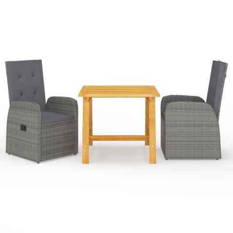 Ensemble de salle à manger de jardin meuble extérieur 3 pièces gris 02_0013611