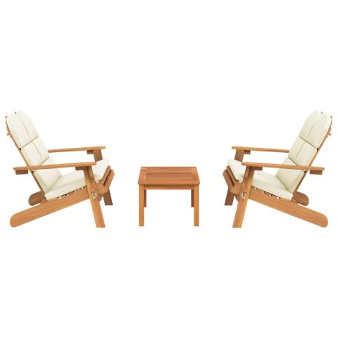 Ensemble de Salon de jardin meuble d'extérieur ensemble de mobilier adirondack 3 pièces bois acacia solide 02_0014212
