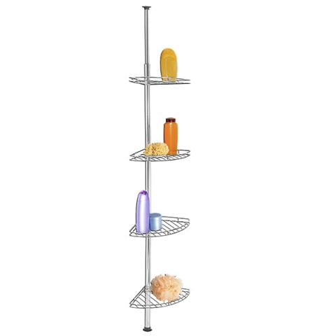 Étagère de douche télescopique acier inox 4 tablettes Wenko by Maximex Étagère de douche télescopique acier inox 4 tablettes Wenko by Maximex