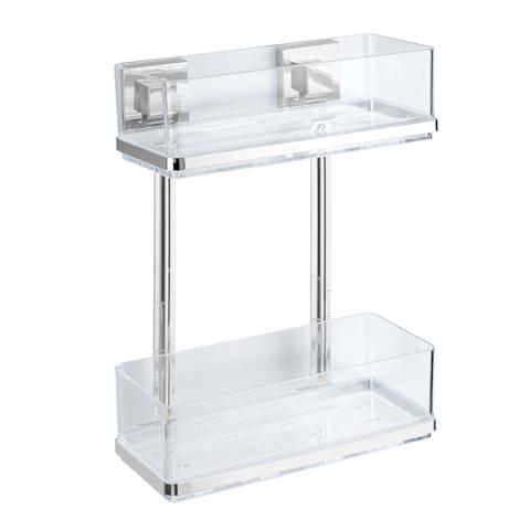 Étagère murale en acier inox Vacuum-Loc® Quadro 2 niveaux Wenko by Maximex Étagère murale en acier inox Vacuum-Loc® Quadro 2 niveaux Wenko by Maximex