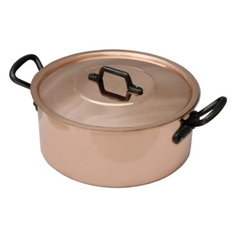 Faitout avec couvercle en cuivre massif 28 cm Baumalu Faitout avec couvercle en cuivre massif 28 cm Baumalu