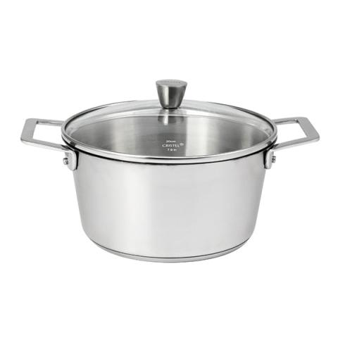 Faitout inox avec couvercle 1826 24 cm 4,3 L Cristel