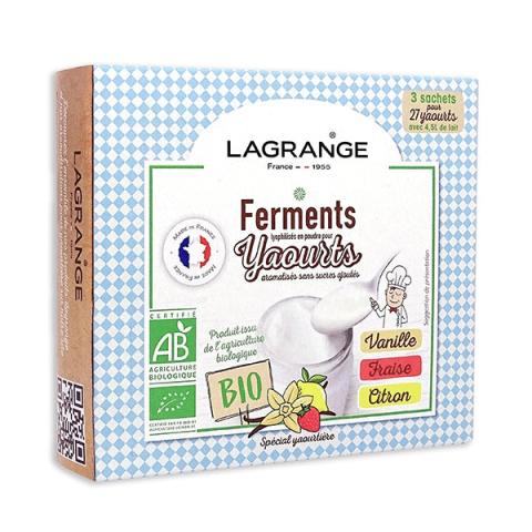 Ferments aromatisés Vanille Fraise Citron Lagrange
