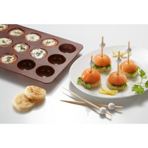 Flexi'plaque silicone 15 mini demi-sphères 3 cm Mathon