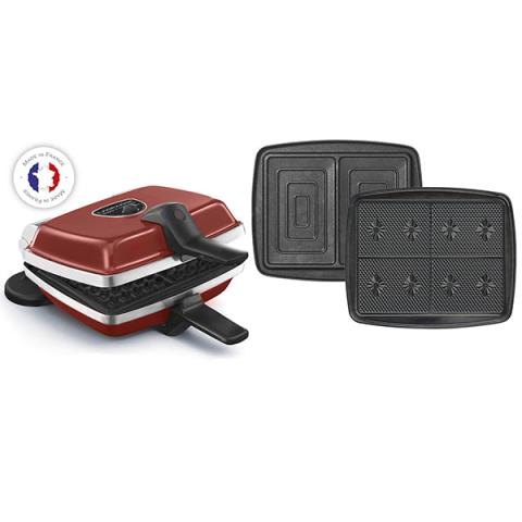 Gaufrier électrique Super 2 Antiadhésif 3 plaques 1000 W Lagrange