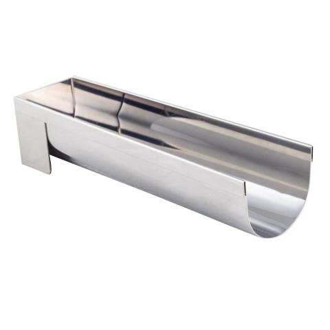 Gouttière ronde pour bûches 30x8 cm en inox De Buyer