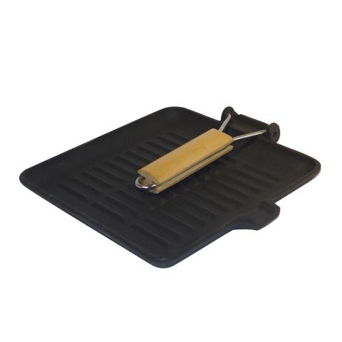 Grill carré fonte 24 x 24 cm - manche rétractable Baumalu Grill carré fonte 24 x 24 cm - manche rétractable Baumalu