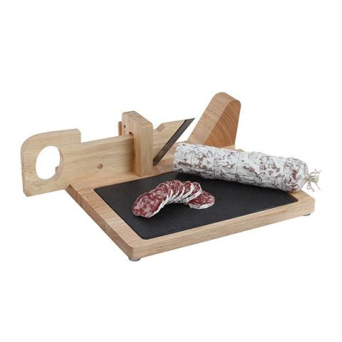 Guillotine à saucisson avec plateau ardoise Livoo Guillotine à saucisson avec plateau ardoise Livoo