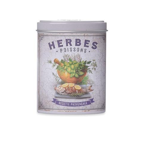 Herbes pour poissons avec boite verseuse en métal 50 gr
