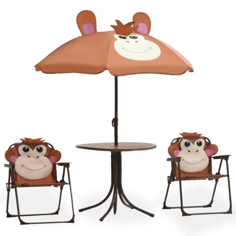 Jeu de bistro avec parasol pour enfants 3 pièces marron 02_0014491 Jeu de bistro avec parasol pour enfants 3 pièces marron 02_0014491