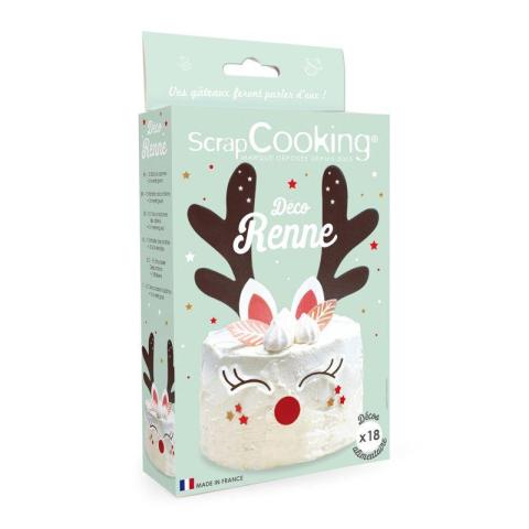 Kit déco azyme pour gâteau renne Scrapcooking