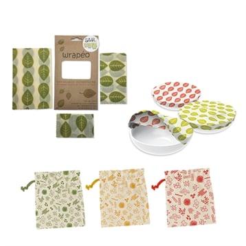 Kit limiter ses déchets : couvre-bols, feuilles de conservation et sacs à vrac Kit limiter ses déchets : couvre-bols, feuilles de conservation et sacs à vrac