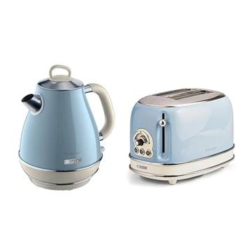 Kit petit-déjeuner Celeste vintage bleu - Grille-pain et Bouilloire électrique Ariete
