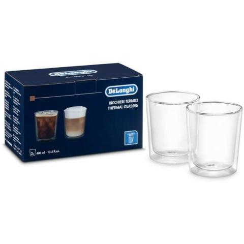 De'Longhi DLSC318 Lot de verres thermiques en verre à double paroi résistant en borosilicate De'Longhi DLSC318 Lot de verres thermiques en verre à double paroi résistant en borosilicate