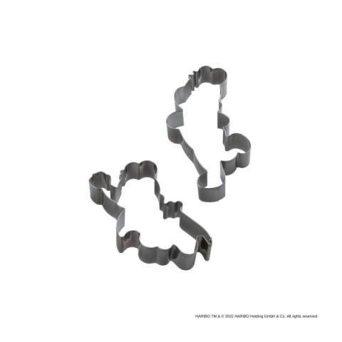 Lot de 2 emporte-pièces en inox motif ourson doré Haribo Zenker Lot de 2 emporte-pièces en inox motif ourson doré Haribo Zenker