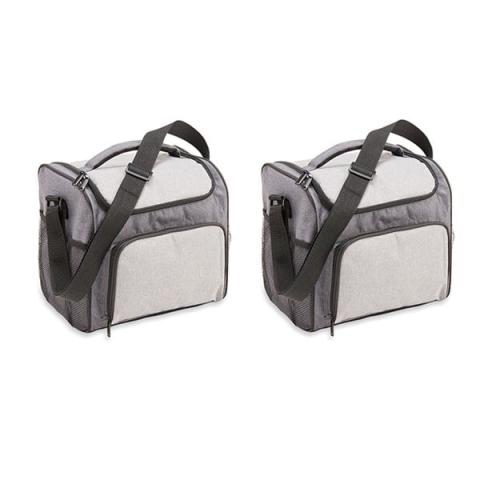 Lot de 2 glacières souples isothermes 14 L grises Mathon Lot de 2 glacières souples isothermes 14 L grises Mathon