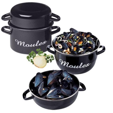 Lot de 2 marmites à moules individuelles 18 cm Baumalu Lot de 2 marmites à moules individuelles 18 cm Baumalu