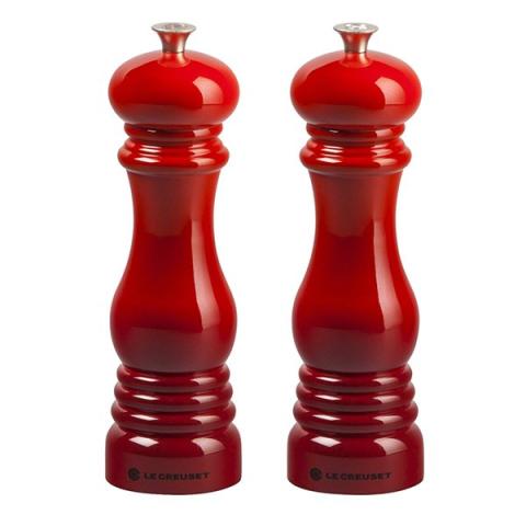 Lot de 2 moulins à sel et à poivre cerise Le Creuset Lot de 2 moulins à sel et à poivre cerise Le Creuset