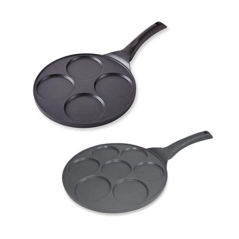 Lot de 2 poêles 7 mini blinis et 4 pancakes antiadhérentes à induction Mathon