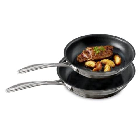 Lot 2 poêles antiadhérentes 24 et 28 cm Chef Beka