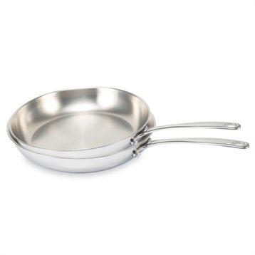Lot 2 poêles tout inox Belvia 20 et 24 cm Beka