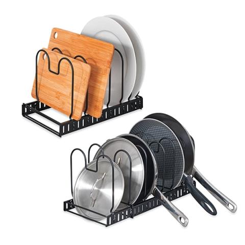 Lot de 2 rangements extensibles pour poêles et ustensiles Wenko by Maximex Lot de 2 rangements extensibles pour poêles et ustensiles Wenko by Maximex
