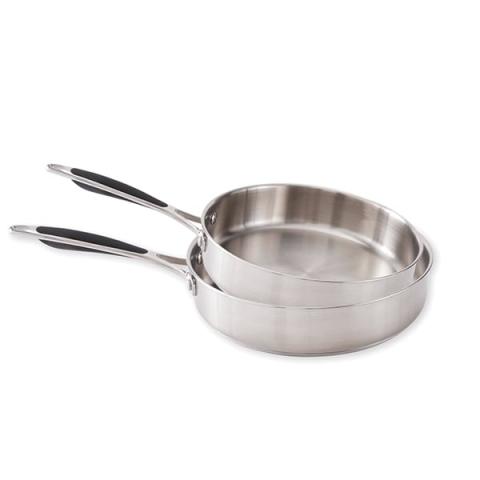 Lot 2 sauteuses Excell'Inox tout inox 24 et 28 cm Mathon