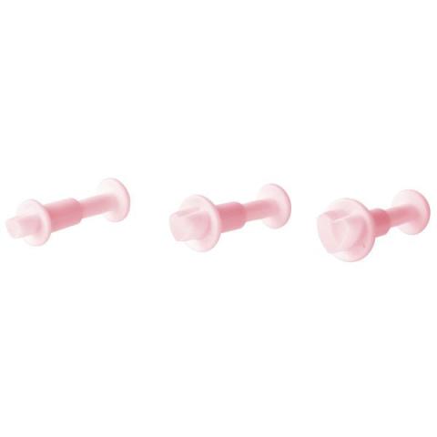 Lot de 3 emporte-pièces cœur à poussoir pour pâte à sucre Candy Zenker Lot de 3 emporte-pièces cœur à poussoir pour pâte à sucre Candy Zenker