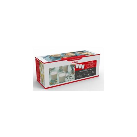 Lot de 3 pots en verre 140mL avec couvercle pour Cake Factory Tefal XA633110