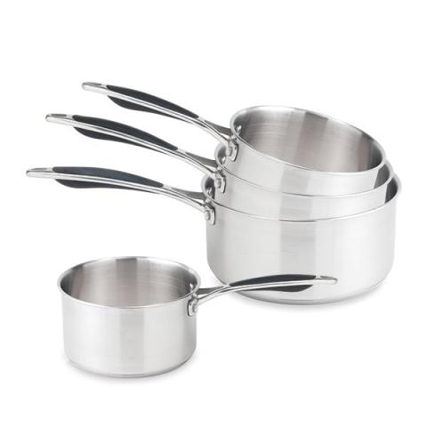 Lot de 4 casseroles Excell'inox 14, 16, 18, 20 cm Mathon Lot de 4 casseroles Excell'inox 14, 16, 18, 20 cm Mathon