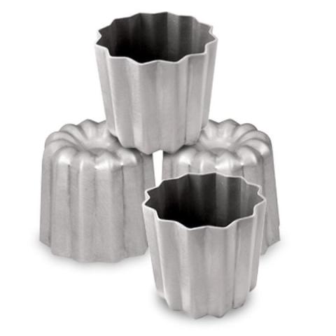 Lot 4 Moules canelés en aluminium revêtu Gobel