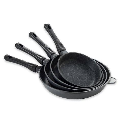 Lot 4 poêles revêtement Dur comme la pierre 20, 24, 28 et 32 cm Mathon