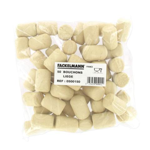 Lot de 50 bouchons de liège droits Bar Concept Fackelmann