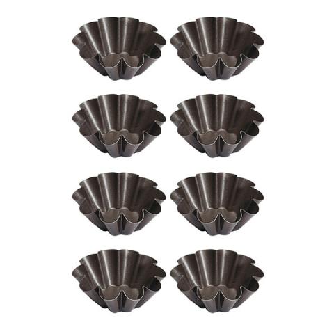 Lot de 8 moules à brioches individuels 8cm Gobel