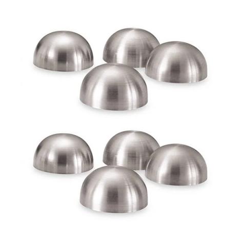 Lot de 8 moules demi-sphère en inox Mathon