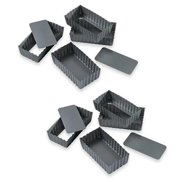 Lot de 8 moules à tartelettes à fond amovibles Mathon Lot de 8 moules à tartelettes à fond amovibles Mathon