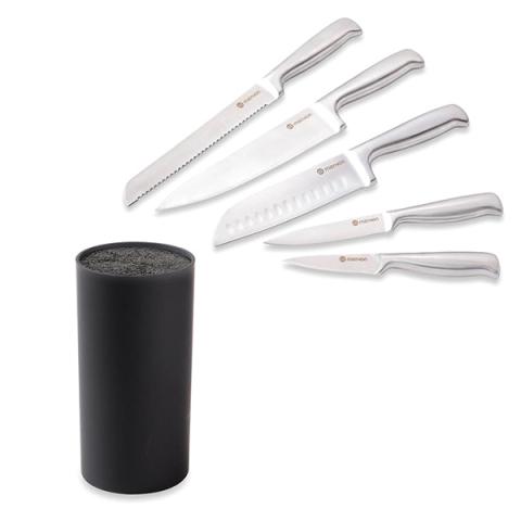 Lot bloc couteaux universel noir et set de 5 couteaux Mathon