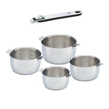 Lot de 4 casseroles sélect et manche amovible Click and Cook Beka Lot de 4 casseroles sélect et manche amovible Click and Cook Beka