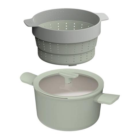 Lot faitout 24 cm et insert cuiseur vapeur Balance Berghoff