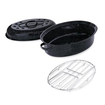 Lot Roaster 2 4 personnes avec grille Graniteware Lot Roaster 2 4 personnes avec grille Graniteware