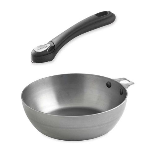 Lot sauteuse paysanne Mineral B 24 cm et manche amovible noir De Buyer