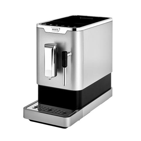 Machine à café avec broyeur 19 bars Slimissimo et Milk Silver Scott Machine à café avec broyeur 19 bars Slimissimo et Milk Silver Scott
