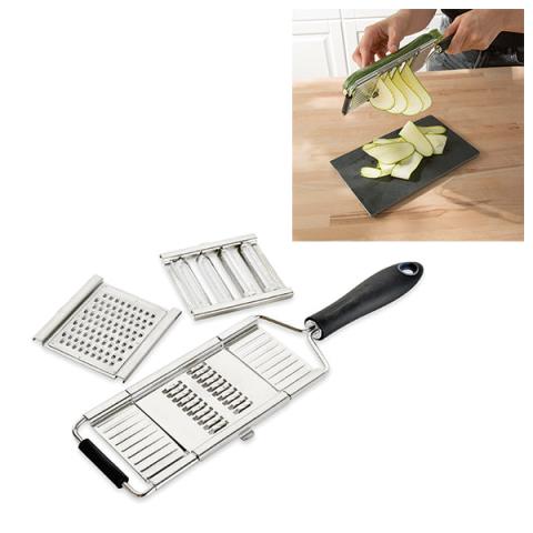 Mandoline multifonctions 3 lames interchangeables inox Mathon Mandoline multifonctions 3 lames interchangeables inox Mathon