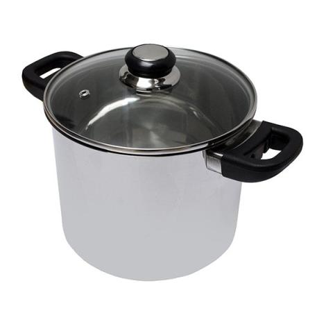 Marmite traiteur en inox avec couvercle en verre 28 cm Baumalu
