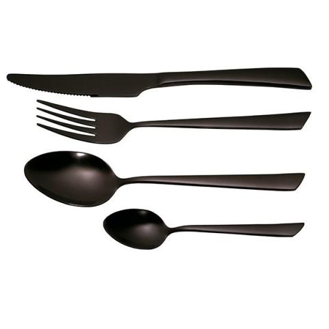 Ménagère 16 pièces inox Delta Black Jean Dubost