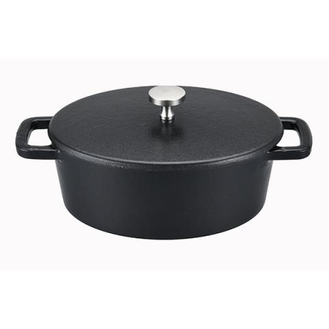 Mini cocotte en fonte émaillé ovale Black Design 12,5 cm noir mat Baumalu Mini cocotte en fonte émaillé ovale Black Design 12,5 cm noir mat Baumalu